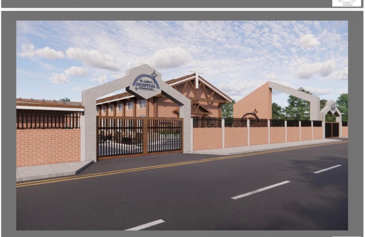 Main Hospital Wing Aerial View Rendering